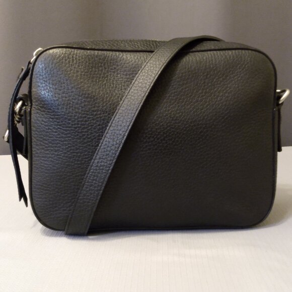 AllSaints Captain Lea Square Crossbody Bag - Black Leather - Picture 1 of 12